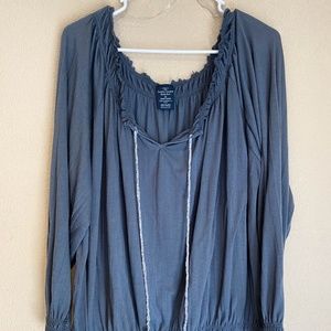 Faded Glory Gathered Drawstring Top